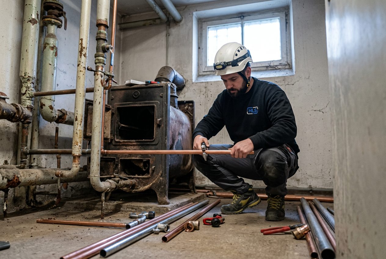 HLS-Monteur saniert Heizungsanlage im Bestandsgebäude